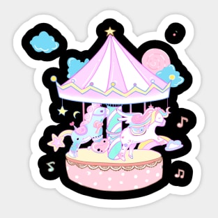 Carousel Merry Go Round Pony Horse Sticker